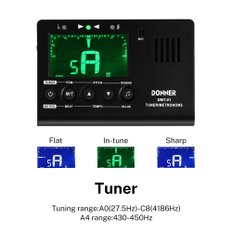 도너 디지털 메트로놈 튜너 톤 제너레이션 3 in 1 기타/음향/피아노 DMT-01