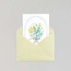 [MIDORI] Bouquet Letter Set - Green [미도리] 꽃다발 편지지 세트-그린