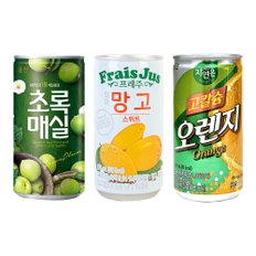  과즙주스 소캔음료 혼합 초록매실/프레주 망고/고칼슘 오렌지 30캔 선택