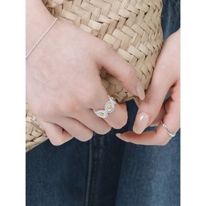 D.silver925 데이지 오픈반지