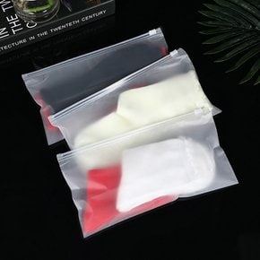 여행용 캠핑 지퍼백 속옷 세면도구 양말 출장 호텔 비닐 방수 파우치 밀폐 비닐백