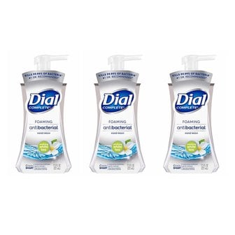  [해외직구]Dial Foaming Antibacterial Hand Wash 다이얼 포밍 항균 핸드워시 수딩 화이트 티 7.5oz(221ml) 3팩