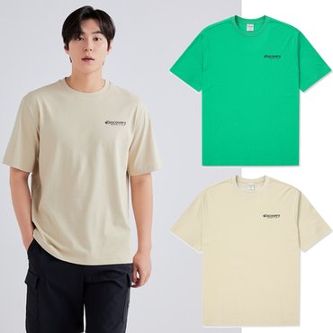 디스커버리 [24S/S] 디스커버리 DXRS7V043 남여공용 반팔 메인크루 제주 리사이클 그래픽 티셔츠