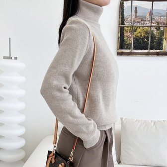 리빌모아 여자 소프트 캐시미어 폴라 니트 DJW-KNA-SCAT1088-핑크베이지