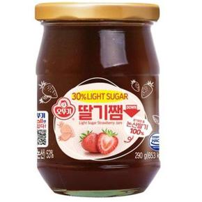 건강한 식재료 아이들간식 라이트 슈가 딸기쨈  저당잼 290g