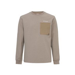 CROIFFLE 크로플 남성 긴팔 라운드 티셔츠Dark Beige 4775102