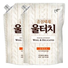 피죤 울터치 프리미엄 중성세제 리필 1300ml X 2개