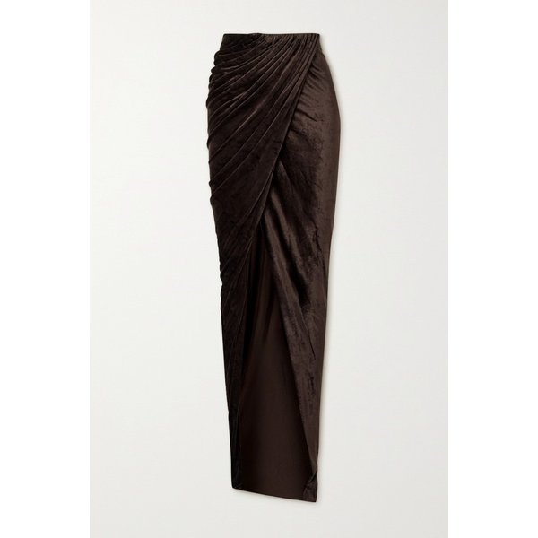 랩 드레이프 메탈릭 스트레치 저지 스커트 1647597277188217