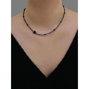 black swa butterfly necklace