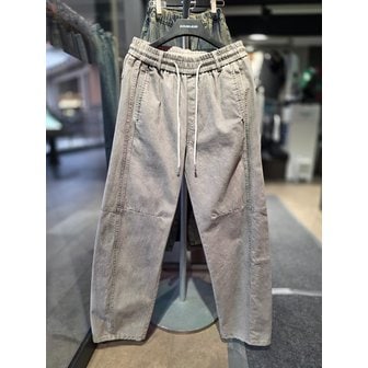 더블제이디 [시흥점] 코튼절개 세미와이드 데님팬츠(그레이)/JGZZ80830GY