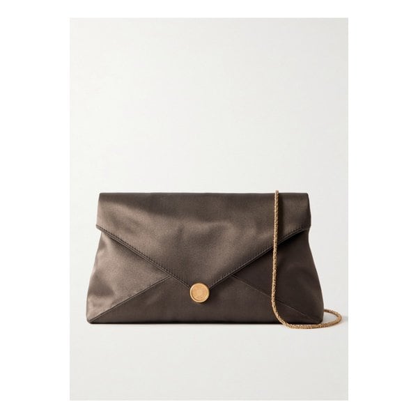 새틴 클러치 다크 브라운 46376663162923497