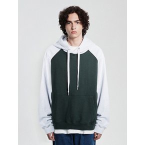 RAGLAN SLEEVE HOODIE light melange