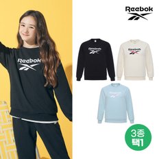 [REEBOK] 리복키즈 주니어 코튼폴리 맨투맨 티셔츠 여아 3컬러 택1