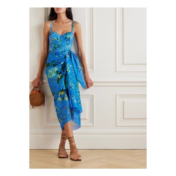 프린트 코튼 보일 파레오 블루 1647597335491783