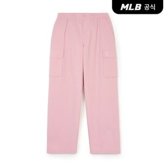 MLB [코리아공식]여성 베이직 바시티 카고 와이드 팬츠 CLE (Mg.Pink)