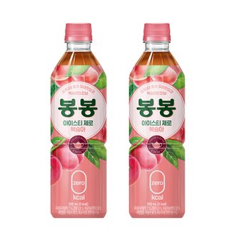 코카콜라 [미니냉장고EVENT]  봉봉 아이스티제로 복숭아 500ml 24개