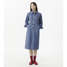 플라스틱아일랜드 H라인 데님 셔츠 원피스 (PR1DO282)