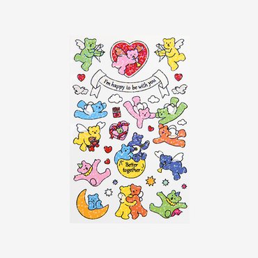 데일리라이크 라인 홀로그램 스티커 - 10 Happy jelly bear