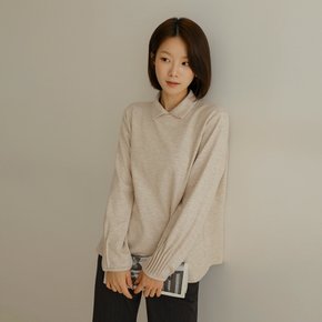 오아비 카라 핀턱소매 베이직 티셔츠