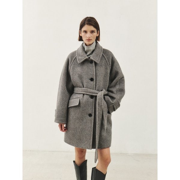 RTW CAMEL SILK HALF SINGLE COAT_GREY