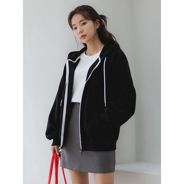 무지 오버핏 후드집업 AZH633 (4 COLOR)