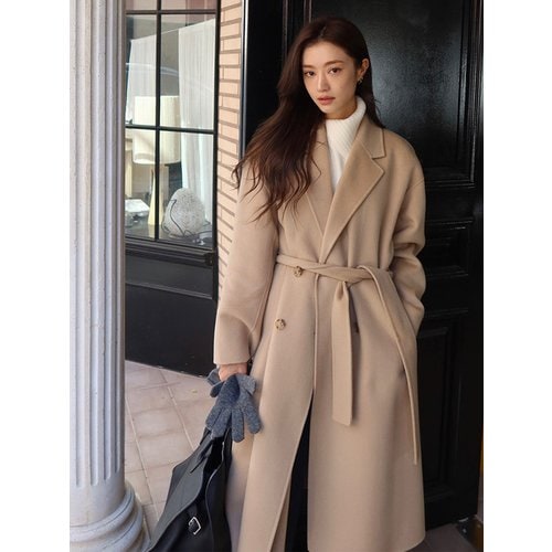 [PREMIUM] Cashmere-blend Handmade Double Long Coat_2color