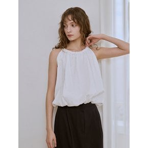 Halter shirring sleeveless top (2color)