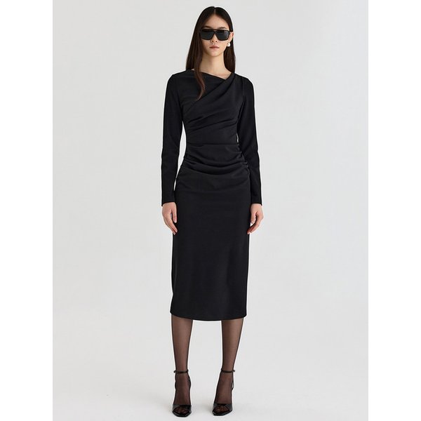 저지 드레이프 드레스