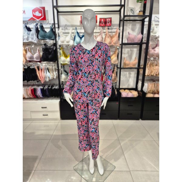 [시흥점] S 와코루) 모달 페이즐리나염 여성 홈웨어 세트 WPA358WS+WPA358WP-VI