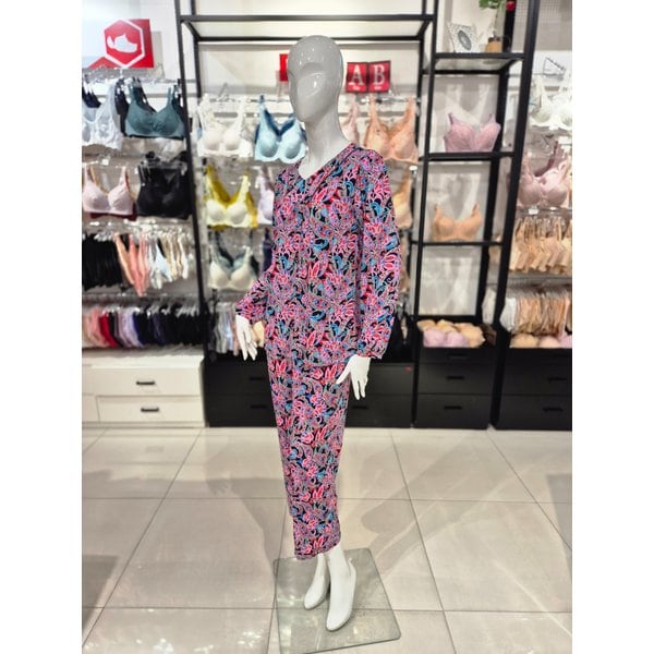 [시흥점] S 와코루) 모달 페이즐리나염 여성 홈웨어 세트 WPA358WS+WPA358WP-VI