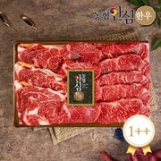 [9월13일 오전9시까지 주문시 명절전배송][농협안심한우] 1++구이2호 1kg (등심400g+안심300g+채끝300g) 한우선물세트