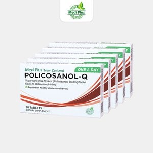  뉴질랜드 프리미엄 폴리코사놀 큐 66.8mg 60정 5통 사탕수수 policosanol