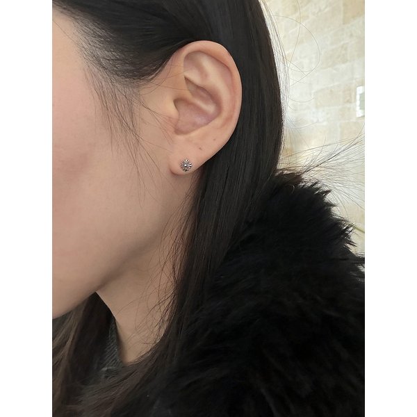 [925silver] Cross ball earring