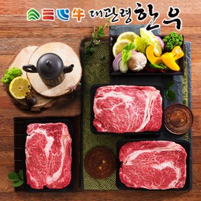 [냉장][대관령한우] 1++등급(근내지방도7이상) 눈꽃등심세트5호(1.2kg)400gx3팩