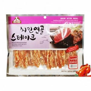 오너클랜 D17 뉴트리오 치킨 연골 스테이크 400g 애견간식