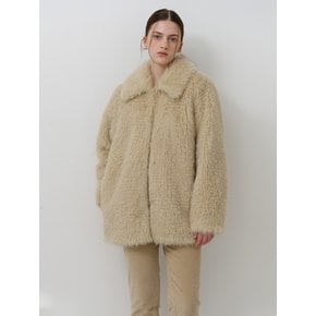 Wool Faux fur jacket - Beige