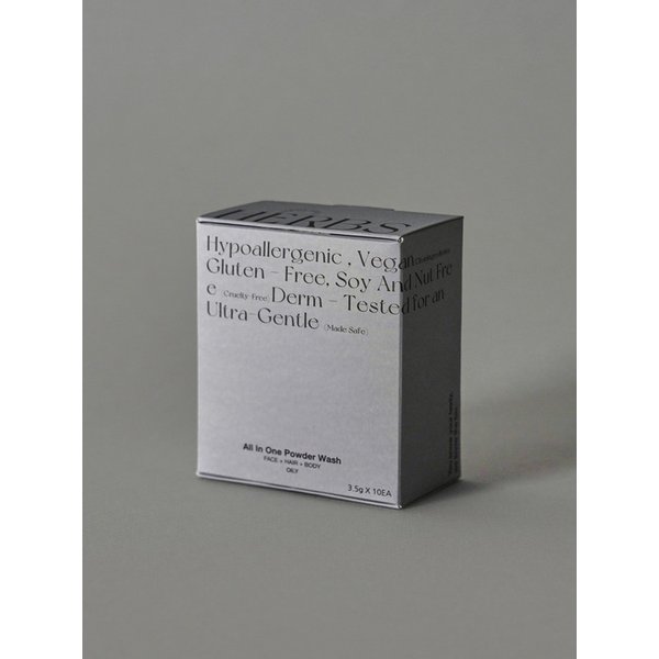 트래블키트 올인원 파우더워시 건성피부용 3.5g x 20개입 + 거품망