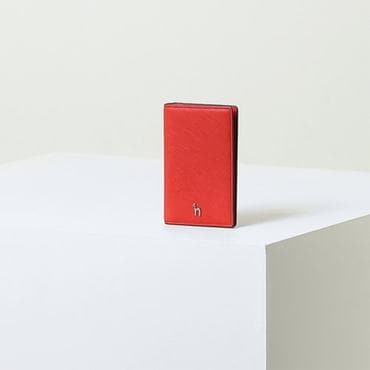 헤지스 [NOMAD]레드 퍼피로고 플랫 카드지갑 HIHO5F134R2