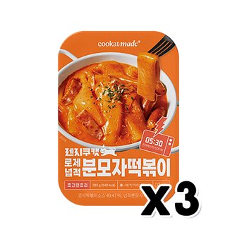  렌지쿠캣 로제 넙적 분모자떡볶이 간편조리 283g x 3개