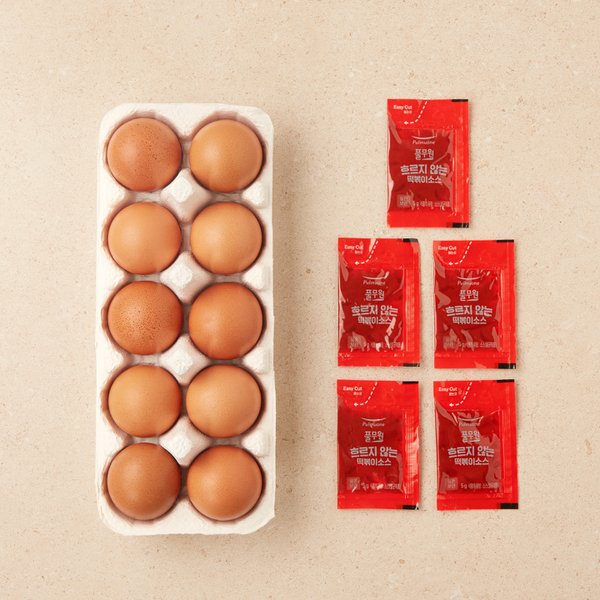 [2번란] 동물복지 목초 촉촉란 10구 (떡볶이소스)