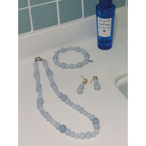블루레이스 아게이트 버블 넥클리스 Bluelace agate bubble necklace