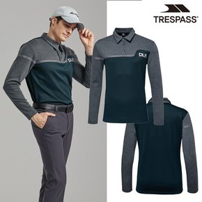 [트레스패스 골프] 남성 웜 기모티셔츠 딥그린