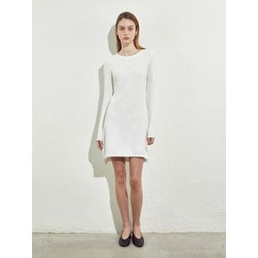 COTTON KNIT MINI DRESS_IVORY