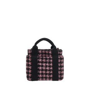 Stacey Daytrip Houndstooth Tote Mini Pink