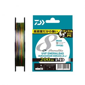 다이와(DAIWA) PE 라인 UVF 에메랄다스듀라센서×8LD+Si2 0.6호 200m 5칼라 (일본직구)