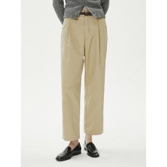 레이디볼륨 [ALL-SEASON] PINTUCK COTTON STRAIGHT PANTS_BEIGE