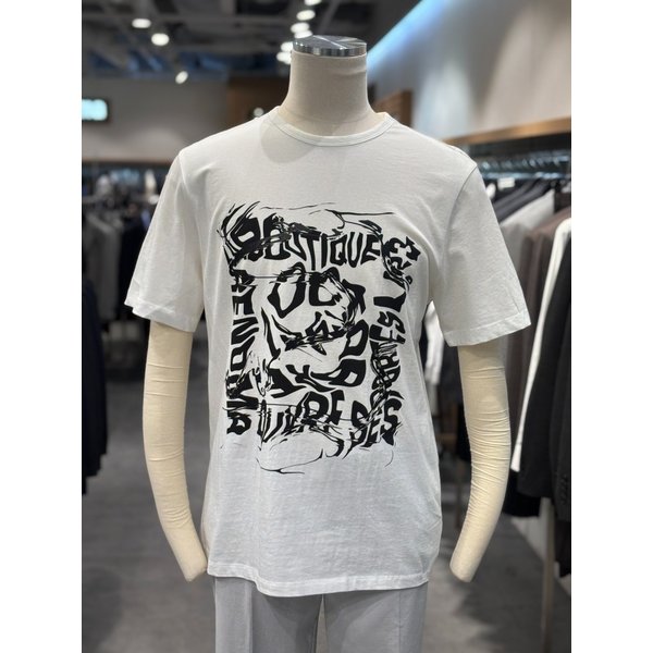 [파주점] 남성 S/S 화이트 그래픽 면 반팔 라운드 티셔츠 RPJMTT69A