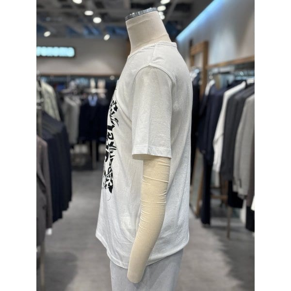 [파주점] 남성 S/S 화이트 그래픽 면 반팔 라운드 티셔츠 RPJMTT69A