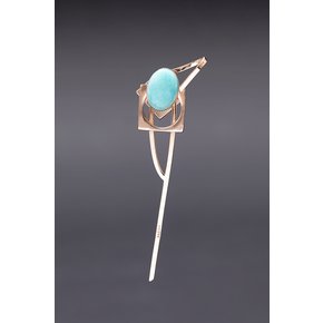 Amazonite Theoria Brooch - Rosegold