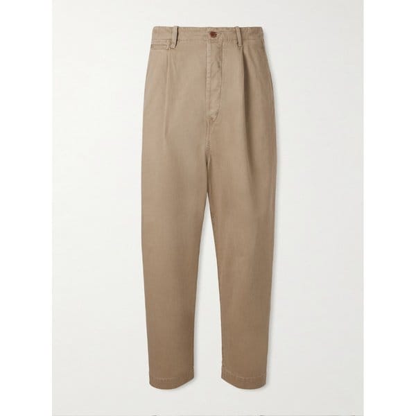 스트레이트 레그 플리츠 코튼 트윌 치노 팬츠 46376663162925141